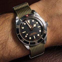 Alternative view of Ribbed Green Nato Strap