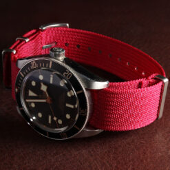 Alternative view of Ribbed Red Nato Strap